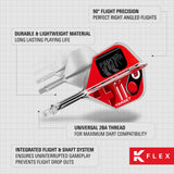 Target - K-Flex Press Start - No6 Standard Dart Flights - Integrated Flight & Shaft System -
