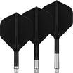 Target - K-Shift - Big Wing Dart Flights - Integrated Flight & Shaft System - Short (19mm) / Black