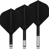 Target - K-Shift - Big Wing Dart Flights - Integrated Flight & Shaft System - Short (19mm) / Black