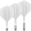 Target - K-Shift - Big Wing Dart Flights - Integrated Flight & Shaft System - Short (19mm) / White