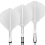 Target - K-Shift - Big Wing Dart Flights - Integrated Flight & Shaft System - Short (19mm) / White