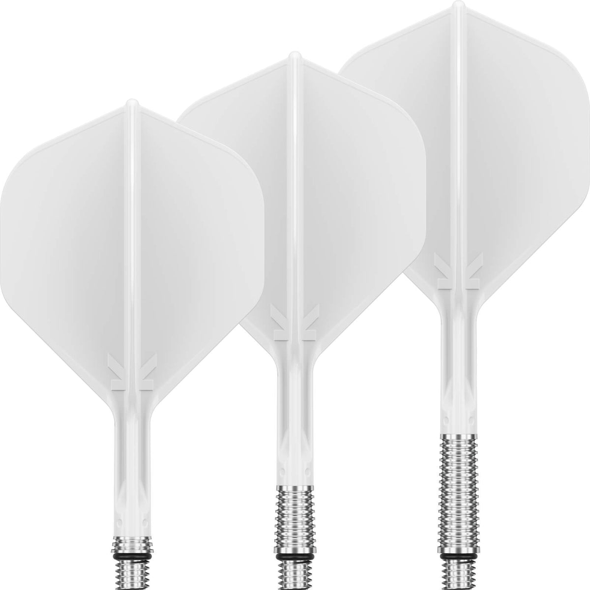 Dart Flights - Target - K-Shift - Big Wing Dart Flights - Integrated Flight &amp; Shaft System Short (19mm) / White