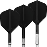 Target - K-Shift - Standard Dart Flights - Integrated Flight & Shaft System - Short (19mm) / Black