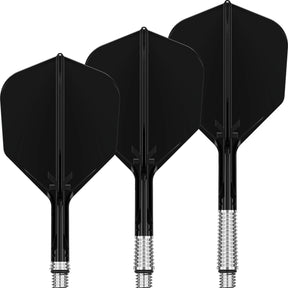 Target - K-Shift - Standard Dart Flights - Integrated Flight & Shaft System - Short (19mm) / Black