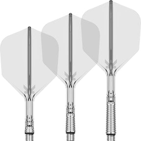 Target - K-Shift - Standard Dart Flights - Integrated Flight & Shaft System - Short (19mm) / Clear