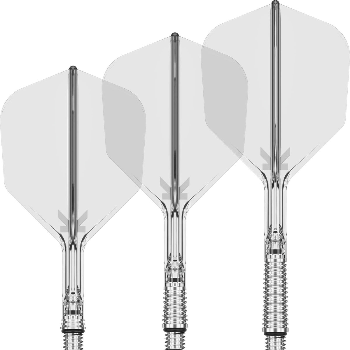 Dart Flights - Target - K-Shift - Standard Dart Flights - Integrated Flight &amp; Shaft System Short (19mm) / Clear