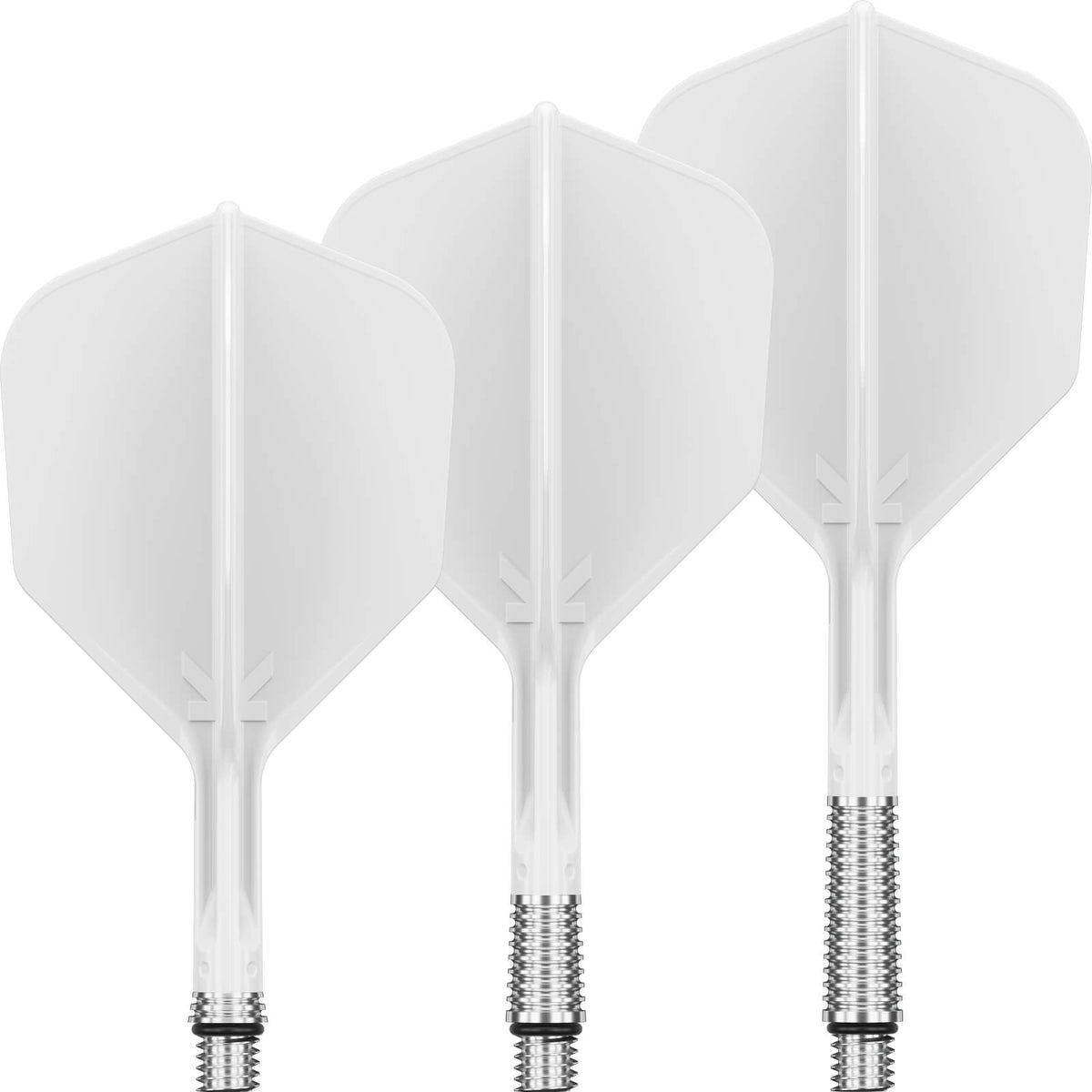 Dart Flights - Target - K-Shift - Standard Dart Flights - Integrated Flight &amp; Shaft System Short (19mm) / White