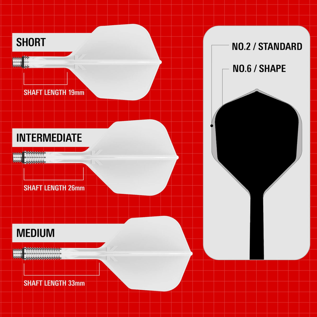 Target - K-Shift - Standard Dart Flights - Integrated Flight & Shaft System -
