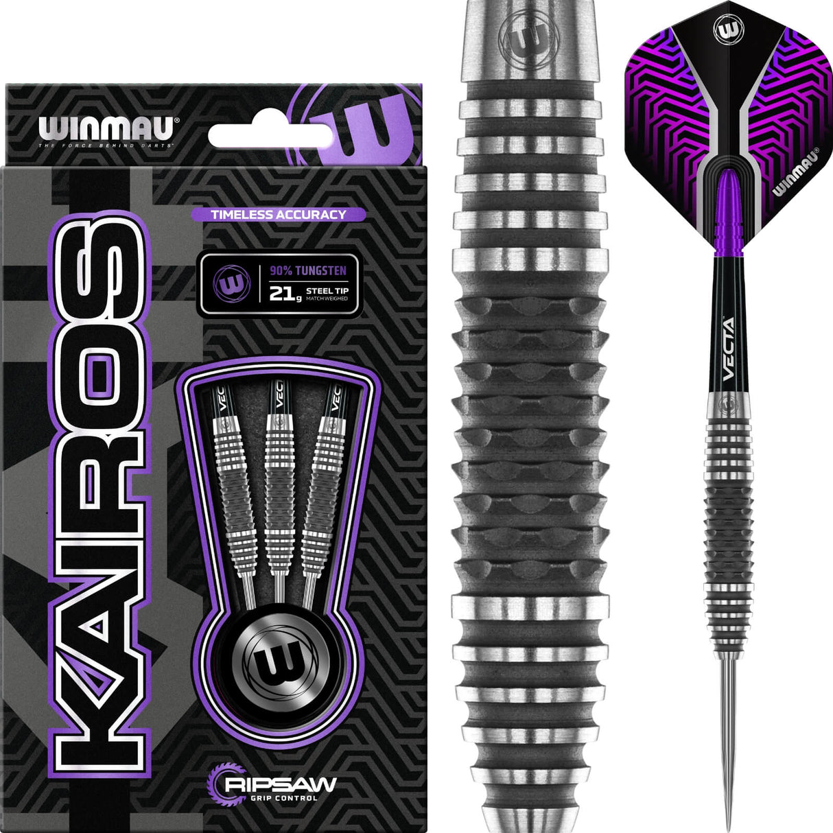 Winmau - Kairos 1 Darts - 90% Tungsten - 21g 23g -