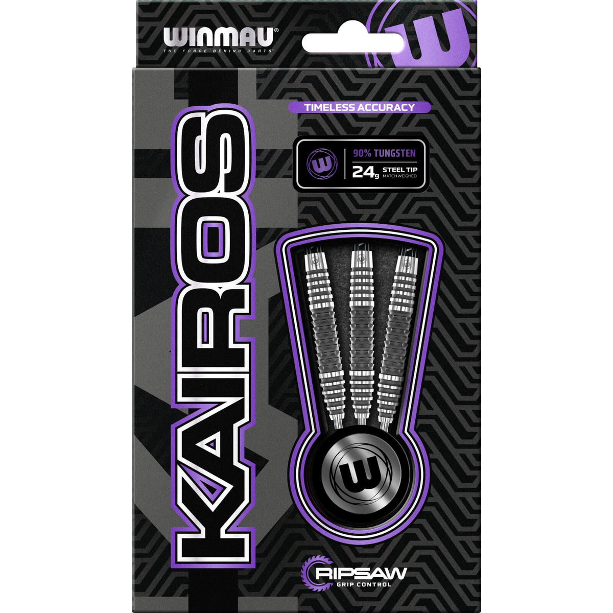 Darts - Winmau - Kairos 2 Darts - Steel Tip - 90% Tungsten - 24g 26g