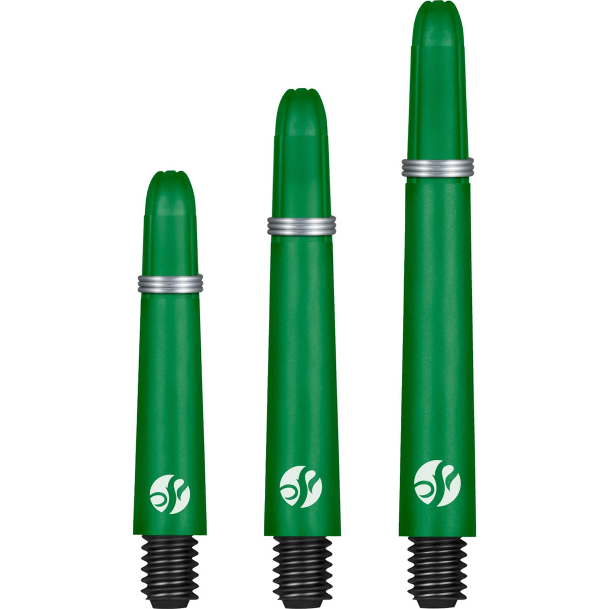 Dart Shafts - Shot - Koi Coloured - Carbon Dart Shafts Short (35mm) / Green