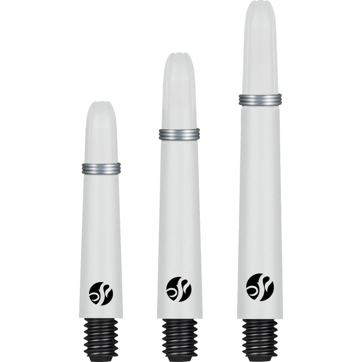 Dart Shafts - Shot - Koi Coloured - Carbon Dart Shafts Short (35mm) / White