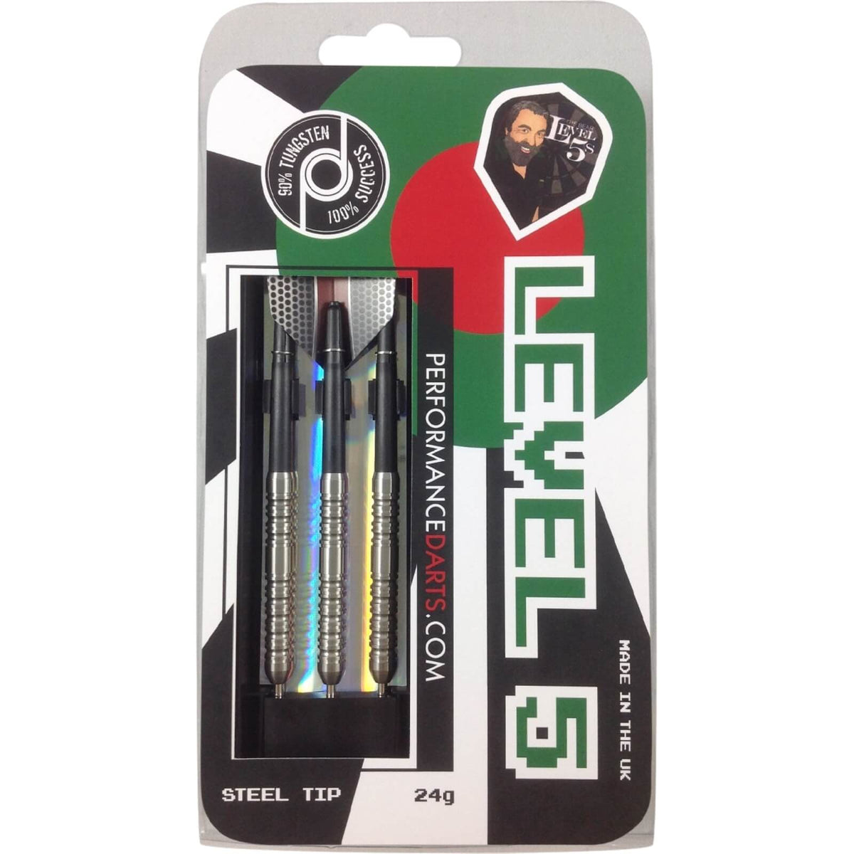 Darts - Performance Darts - Level 5 - Steel Tip - 90% Tungsten - 22g 24g 