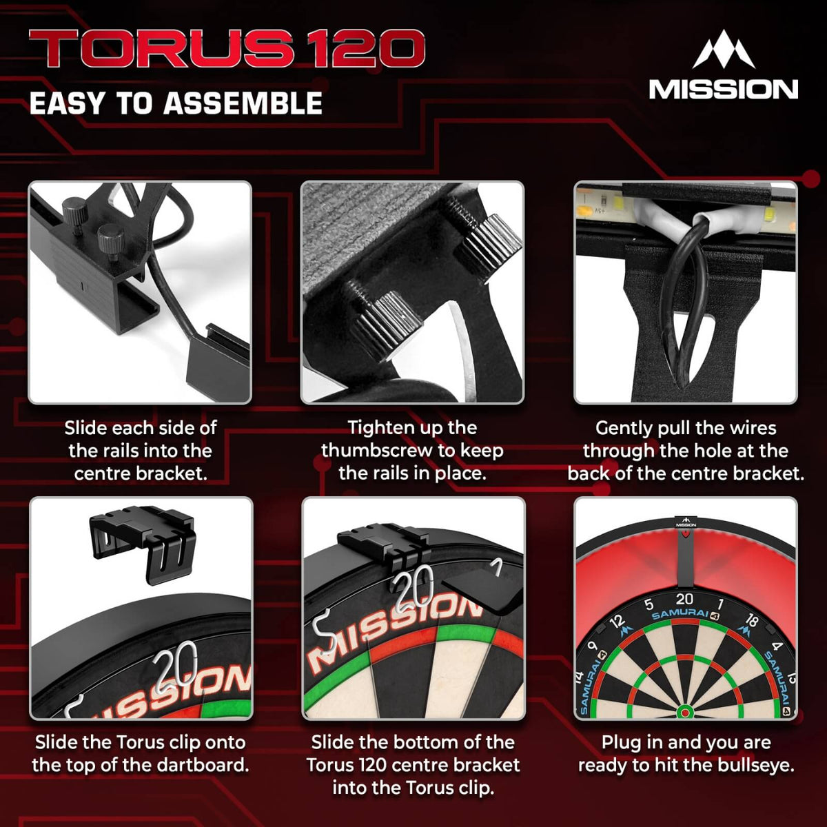 Dartboard Accessories - Mission - Torus 120 - Portable LED Dartboard Light