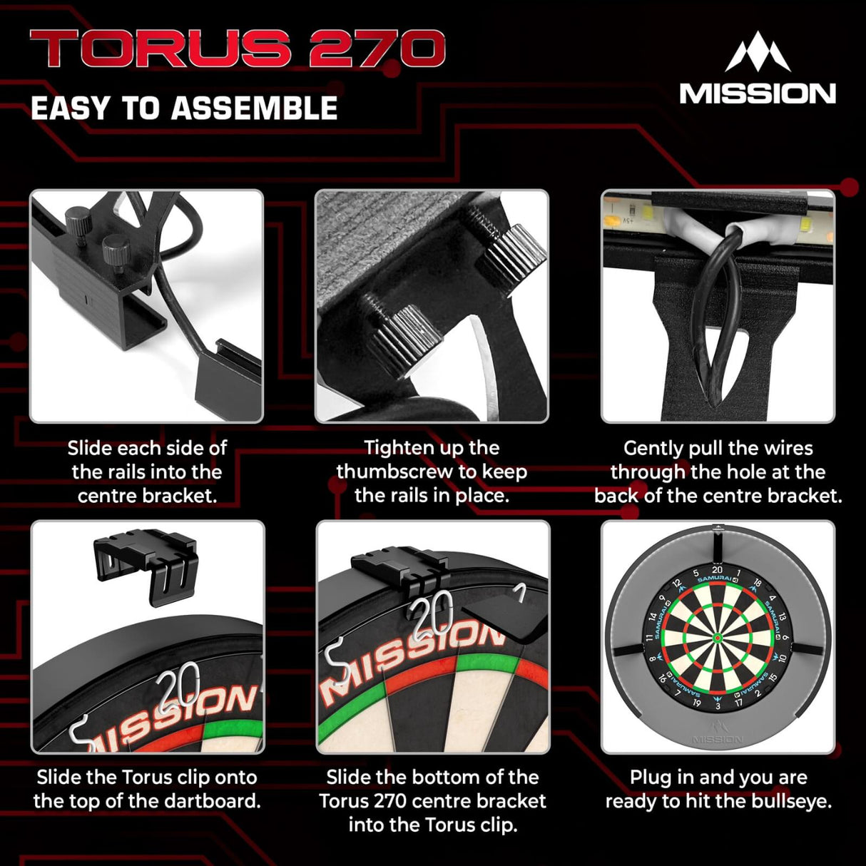 Mission - Torus 270 - Portable LED Dartboard Light -