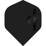 Mission - Logo 150 - Big Wing Dart Flights - Black
