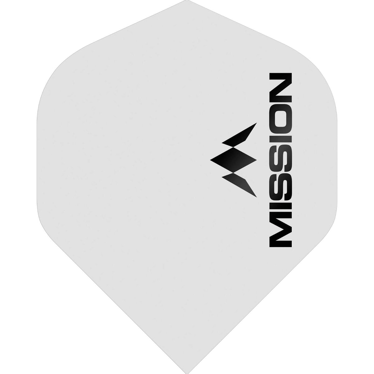 Mission - Logo Matt - Big Wing Dart Flights - White