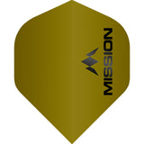 Mission - Logo Matt - Big Wing Dart Flights - Yellow