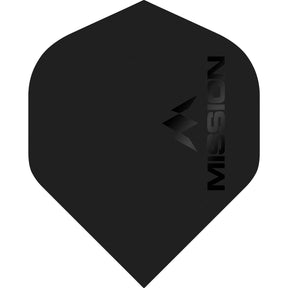 Mission - Logo Matt - Big Wing Dart Flights - Black