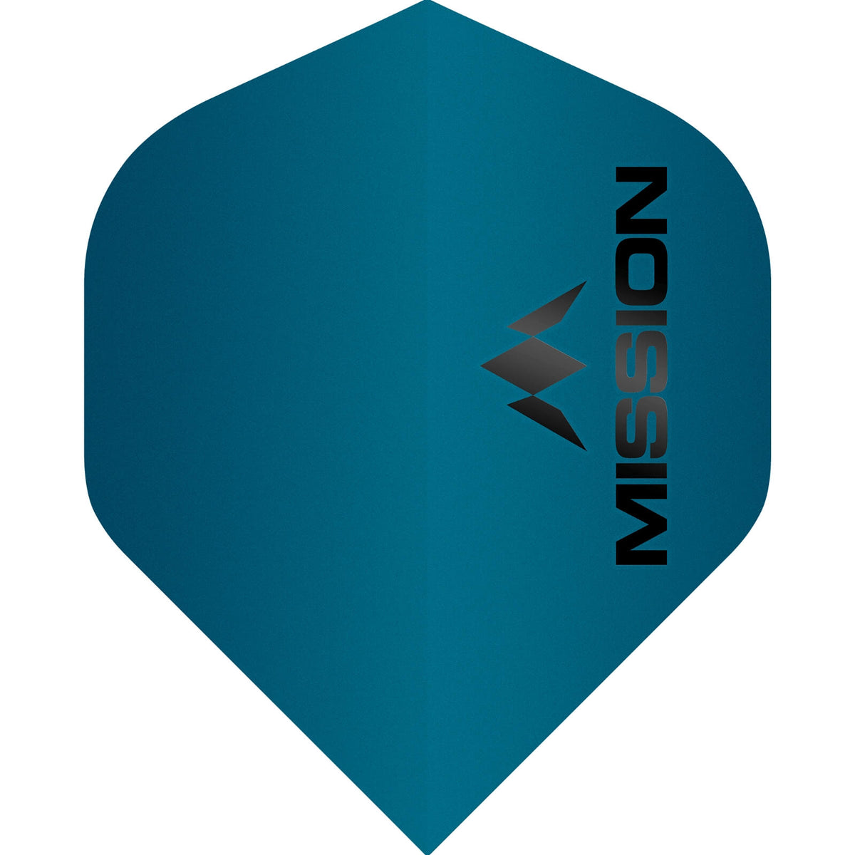 Mission - Logo Matt - Big Wing Dart Flights - Blue