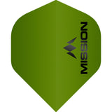 Mission - Logo Matt - Big Wing Dart Flights - Green