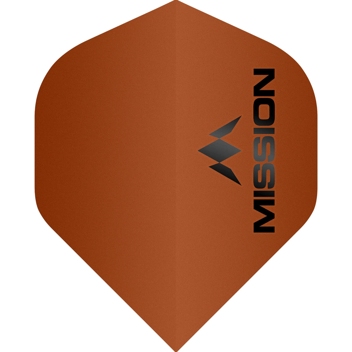 Mission - Logo Matt - Big Wing Dart Flights - Orange