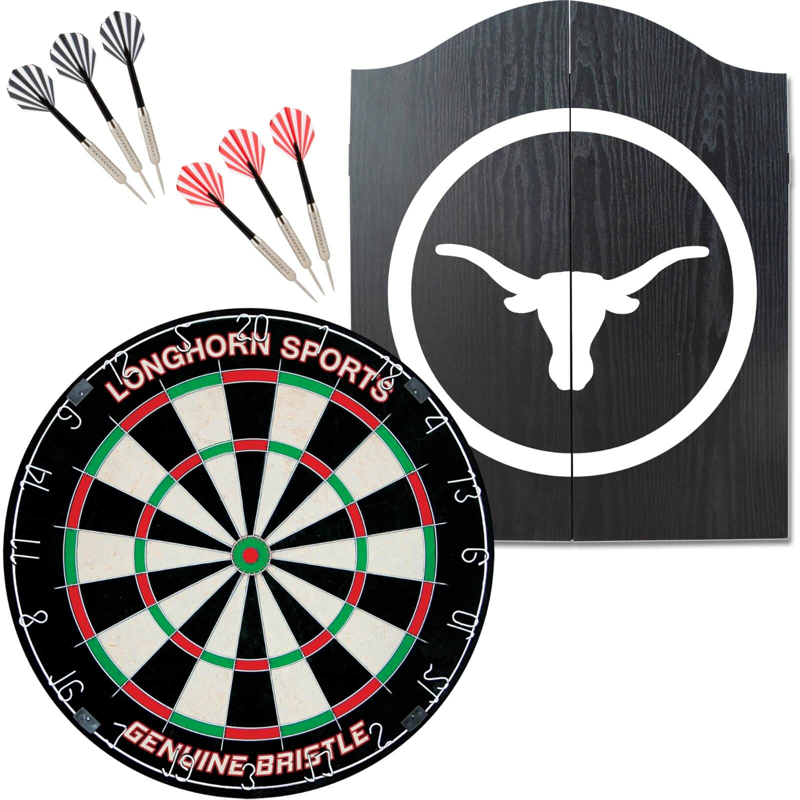 Dartboards - Formula Sports - Longhorn Dartboard & Cabinet Set 