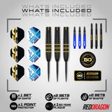 Red Dragon - Luke Humphries 50 Years Limited Edition Darts - 90% Tungsten - 22g -