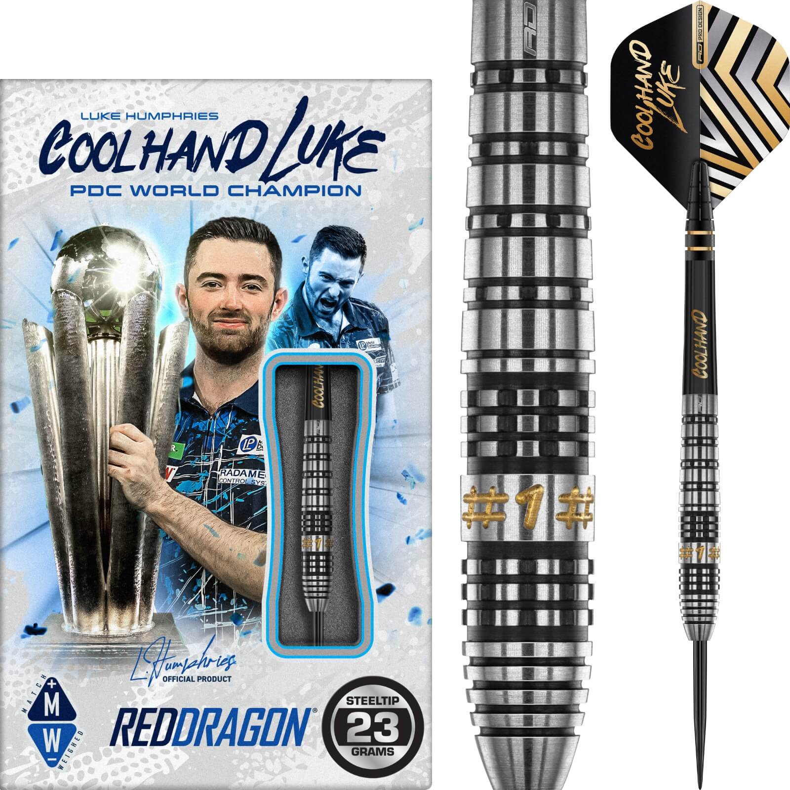 Darts - Red Dragon - Luke Humphries Prestige Darts - Steel Tip - 90% Tungsten - 22g 23g 24g