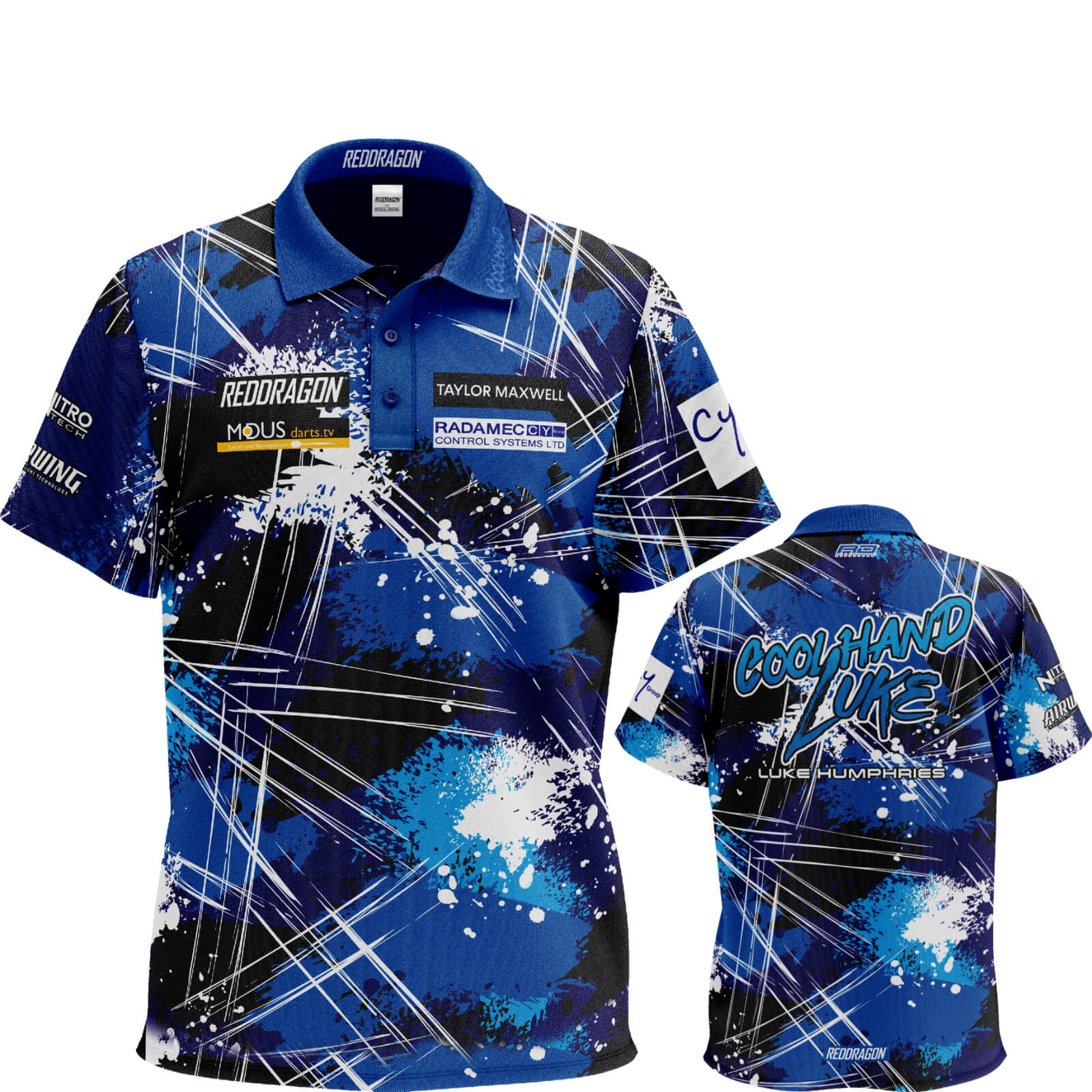 Dart Shirts - Red Dragon - Luke Humphries World Champion Tour Polo Dart Shirt - S to 3XL