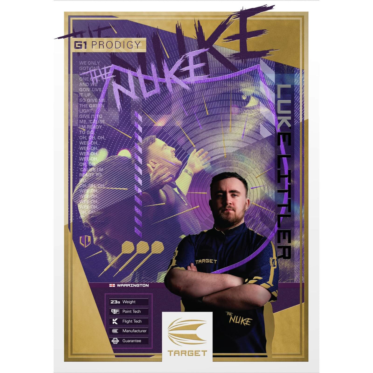 Darts - Target - Luke Littler Prodigy Darts - Swiss Point - Steel Tip - 90% Tungsten - 22g 23g 24g