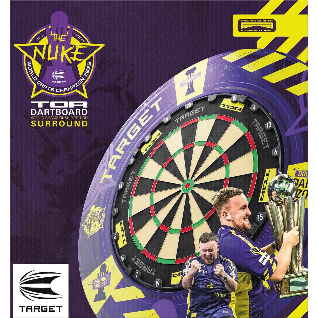 Target - Luke Littler World Champion Edition Tor Dartboard & Surround Bundle -
