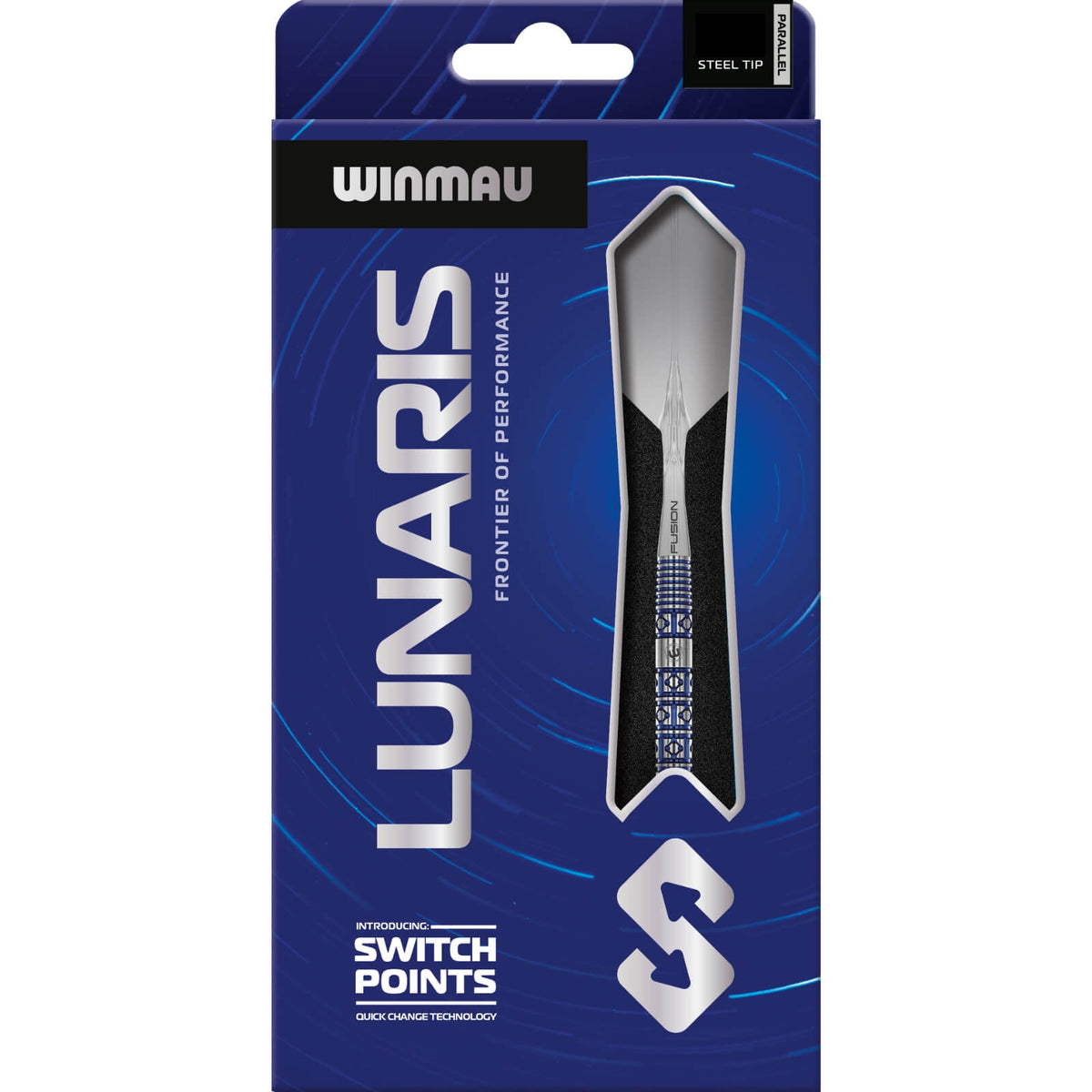 Darts - Winmau - Lunaris Parallel Darts - Switch Points - Steel Tip - 90% Tungsten - 23g 25g
