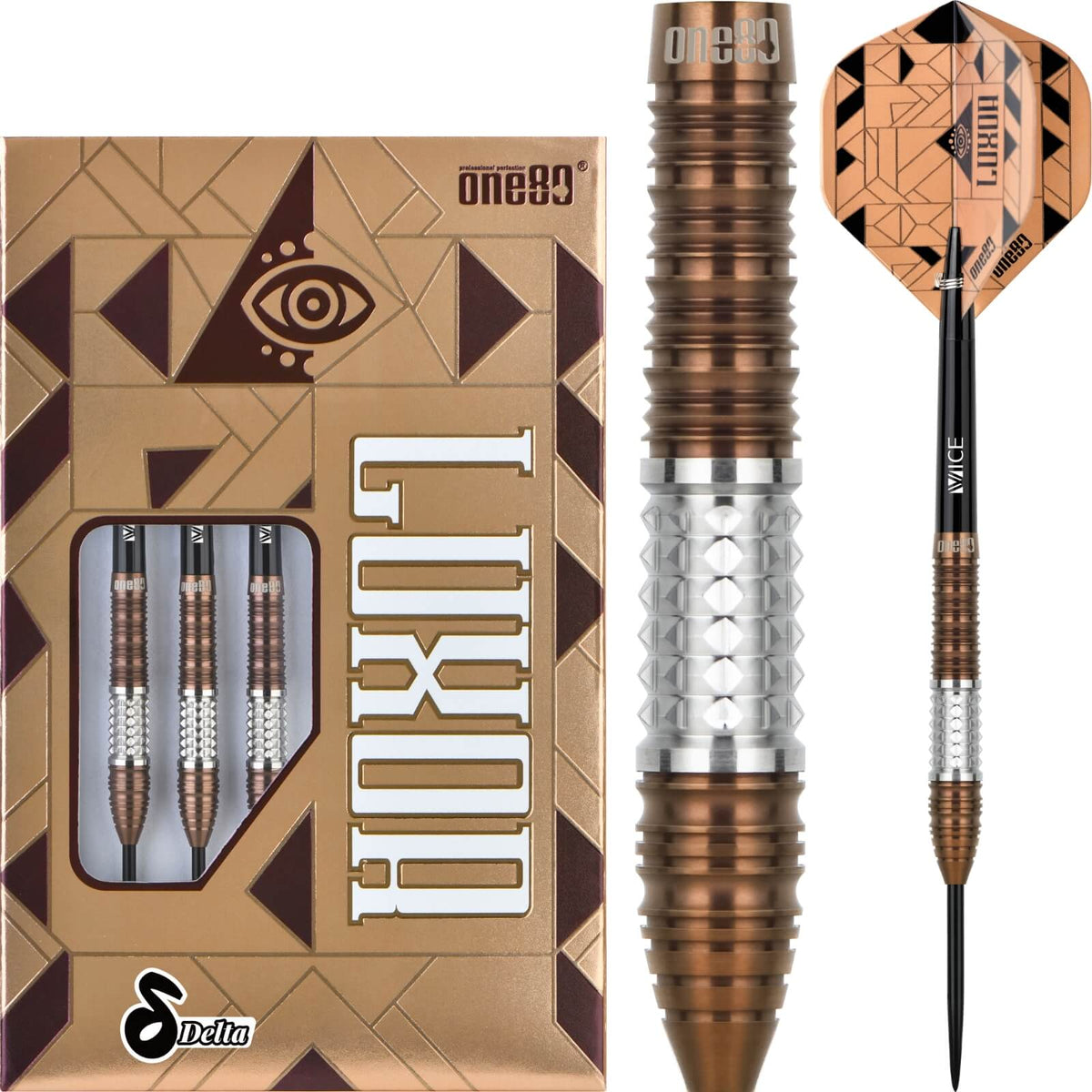 Darts - One80 - Luxor Delta Darts - Steel Tip - 90% Tungsten - 21g 23g 25g