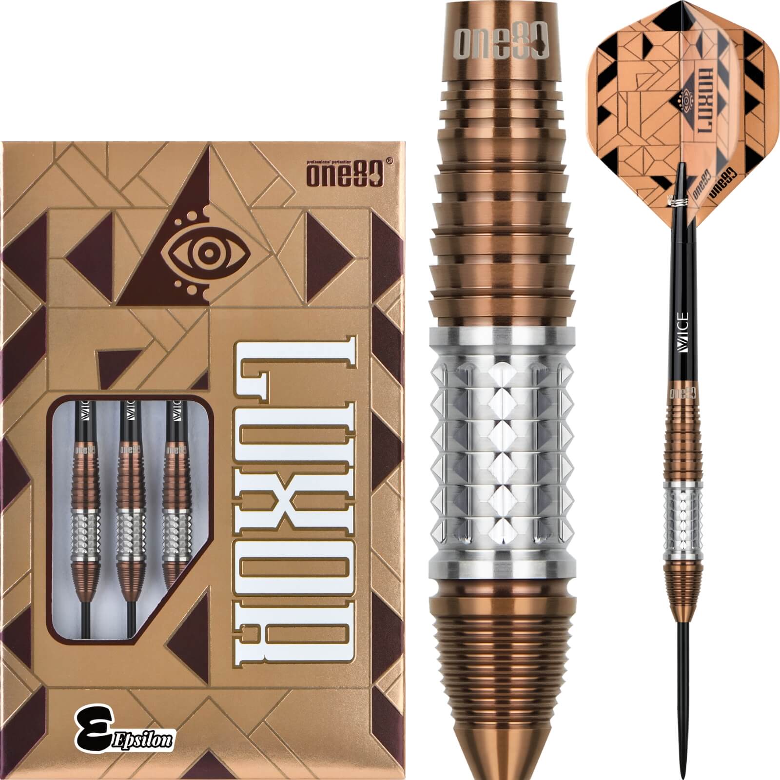 Darts - One80 - Luxor Epsilon Darts - Steel Tip - 90% Tungsten - 21g 23g 25g