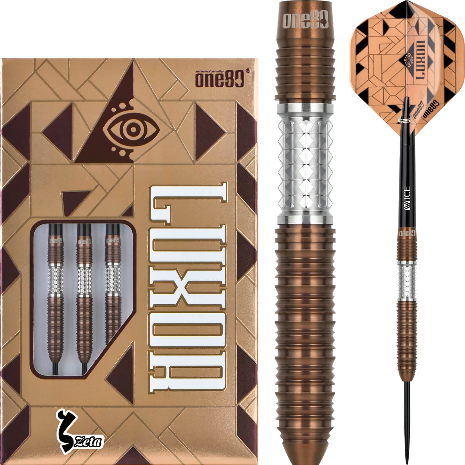Darts - One80 - Luxor Zeta Darts - Steel Tip - 90% Tungsten - 21g 23g 25g