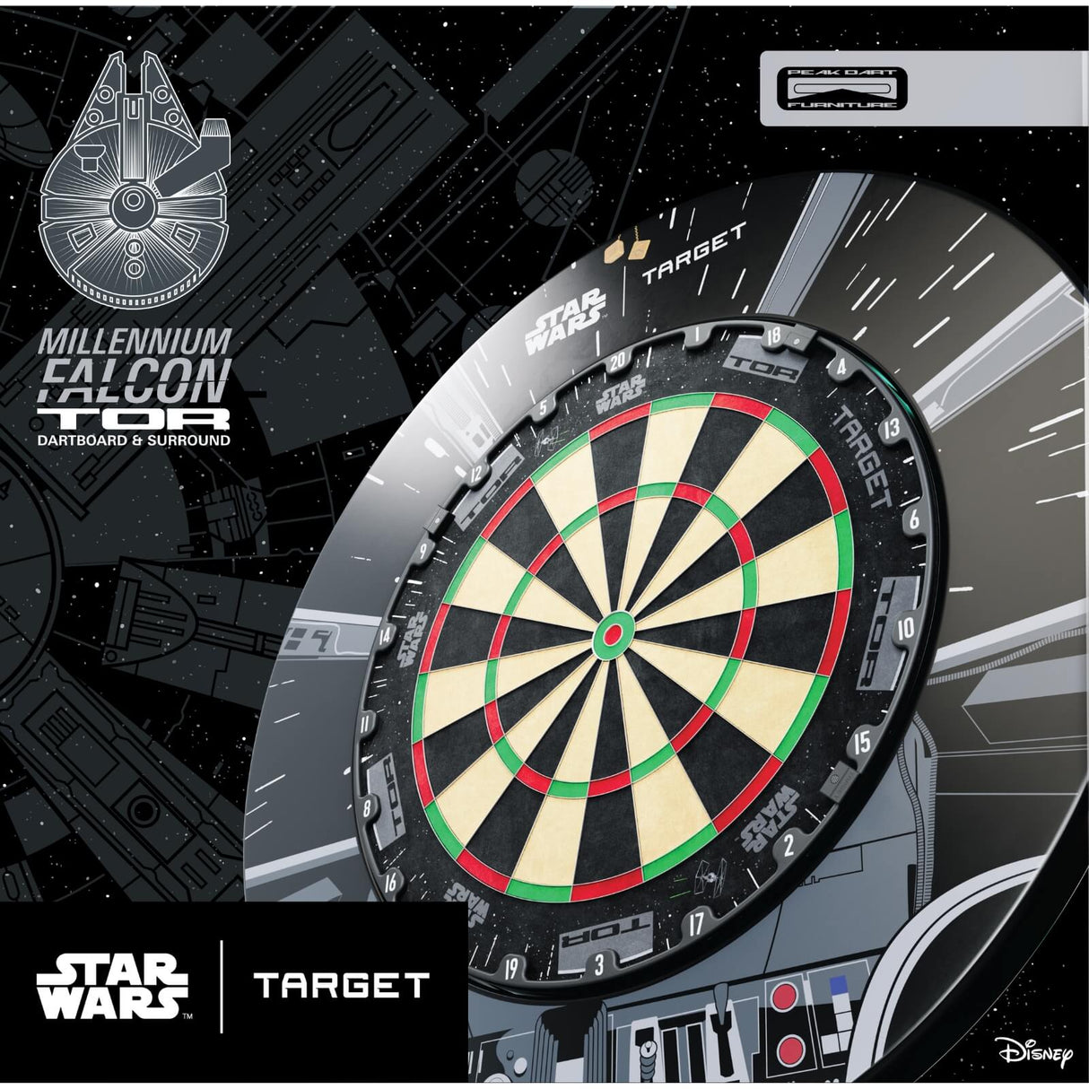 Target - Star Wars Millennium Falcon Dartboard & Surround Bundle -