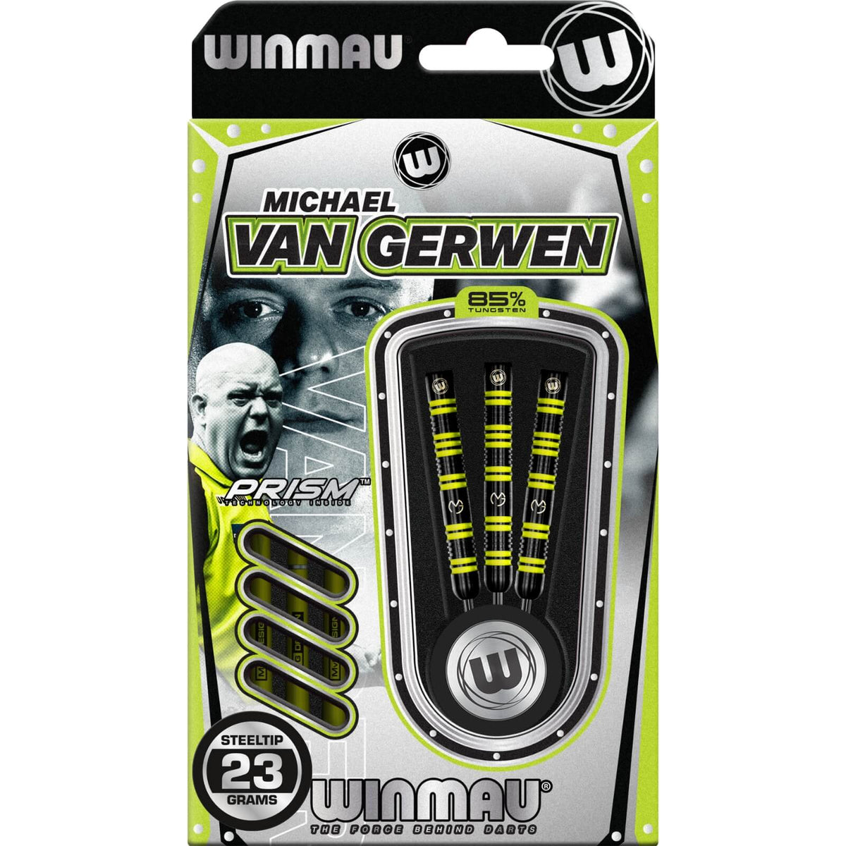 Darts - Winmau - MvG 85 Pro Series Darts - Steel Tip - 85% Tungsten - 23g 25g 