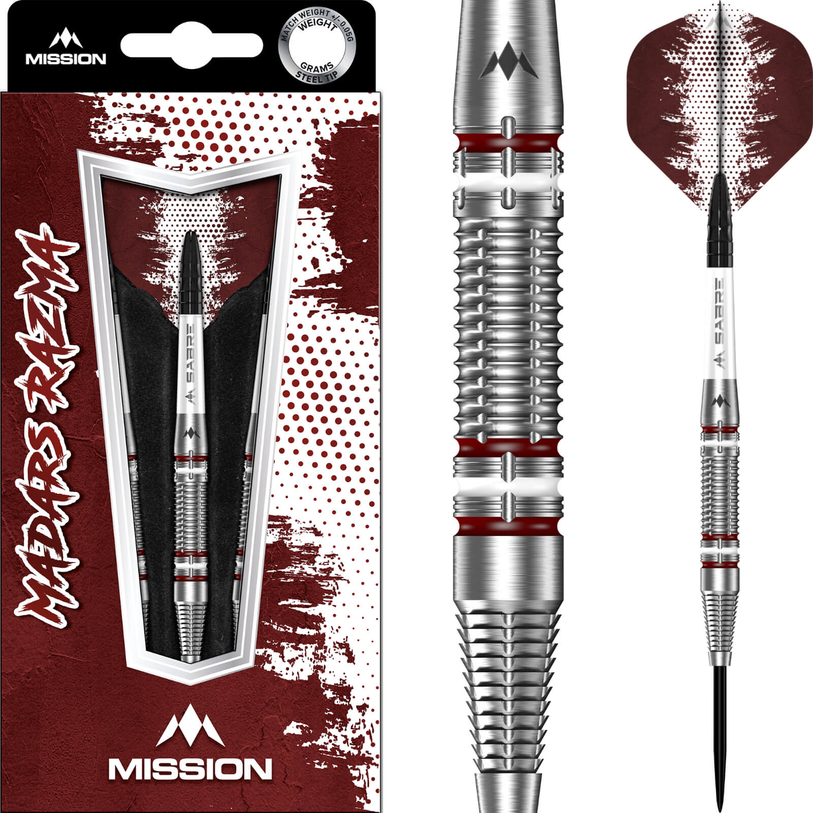 Darts - Mission - Madars Razma Darts - Steel Tip - 95% Tungsten - 21g 23g 25g