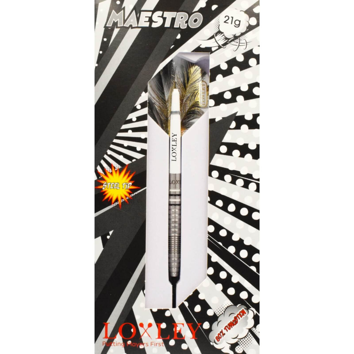 Darts - Loxley - Maestro Darts - Steel Tip - 80% Tungsten - 21g 23g 25g 