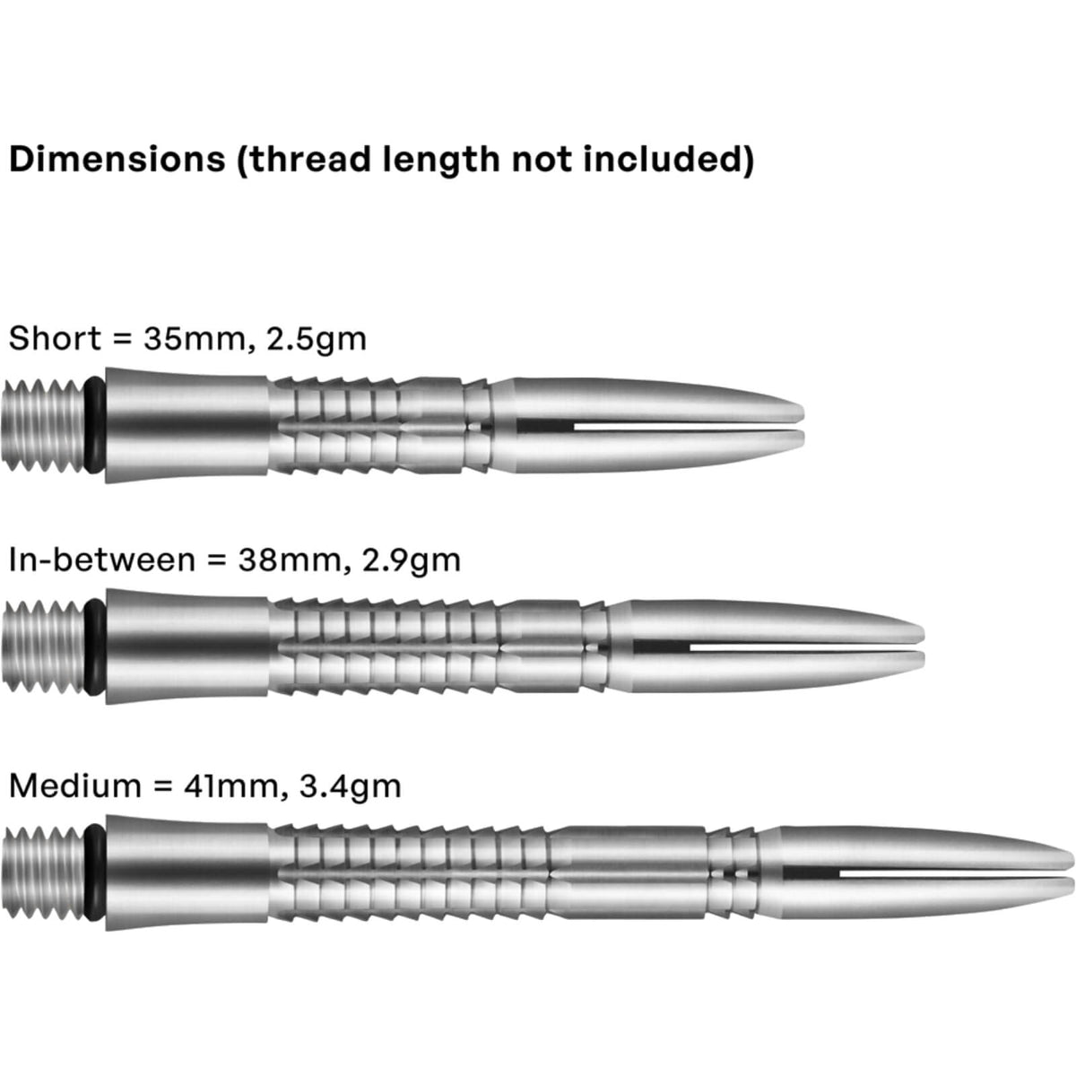 Dart Shafts - Shot - Mako - Titanium Dart Shafts 