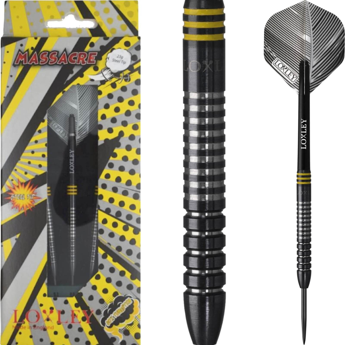 Darts - Loxley - Massacre Darts - Steel Tip - 90% Tungsten - 25g