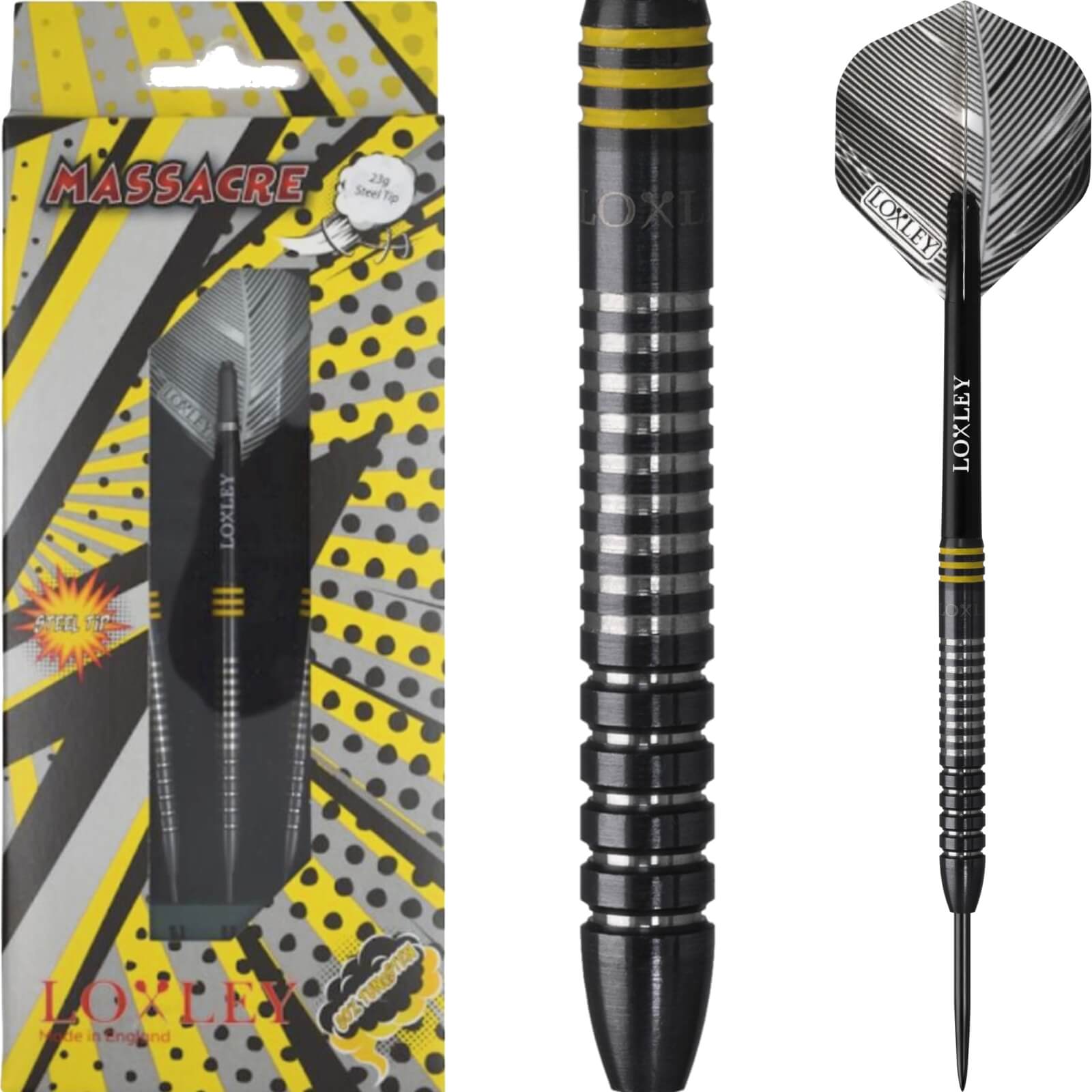 Darts - Loxley - Massacre Darts - Steel Tip - 90% Tungsten - 25g