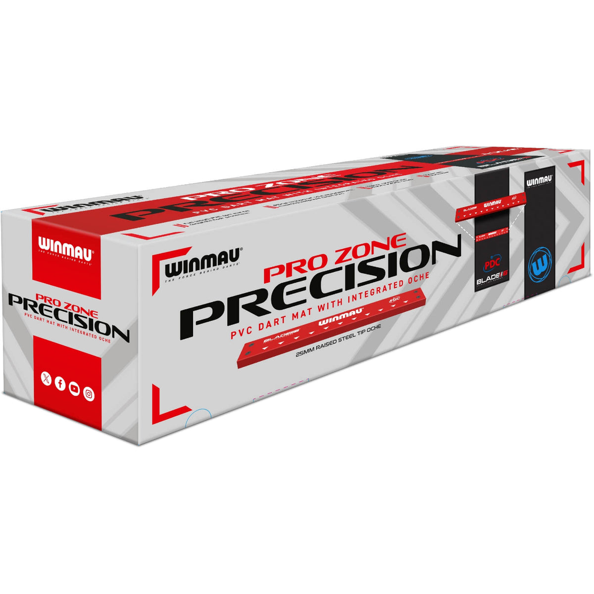 Dart Mats - Winmau - Pro Zone Precision PVC Dart Mat &amp; Integrated Oche