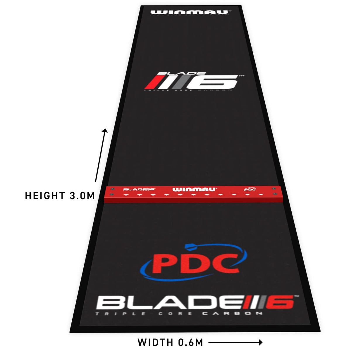 Dart Mats - Winmau - Pro Zone Precision Blade 6 Soft Feel Dart Mat &amp; Integrated Oche