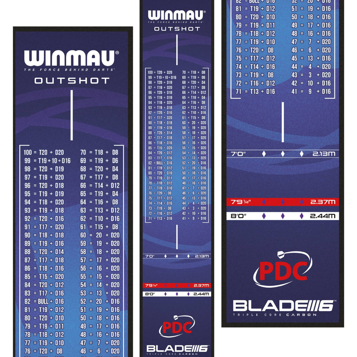 Winmau - Pro Zone Outshot Soft Feel Dart Mat -