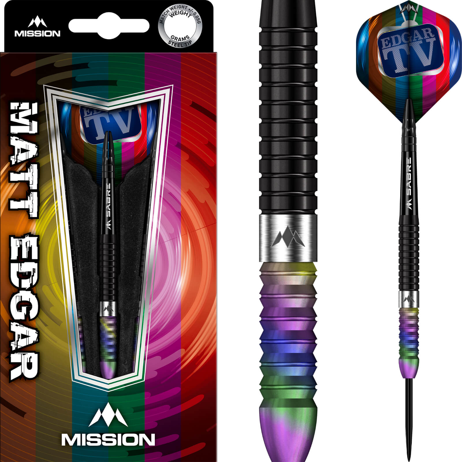 Darts - Mission - Matthew Edgar Darts - Steel Tip - 90% Tungsten - 21g 23g 25g