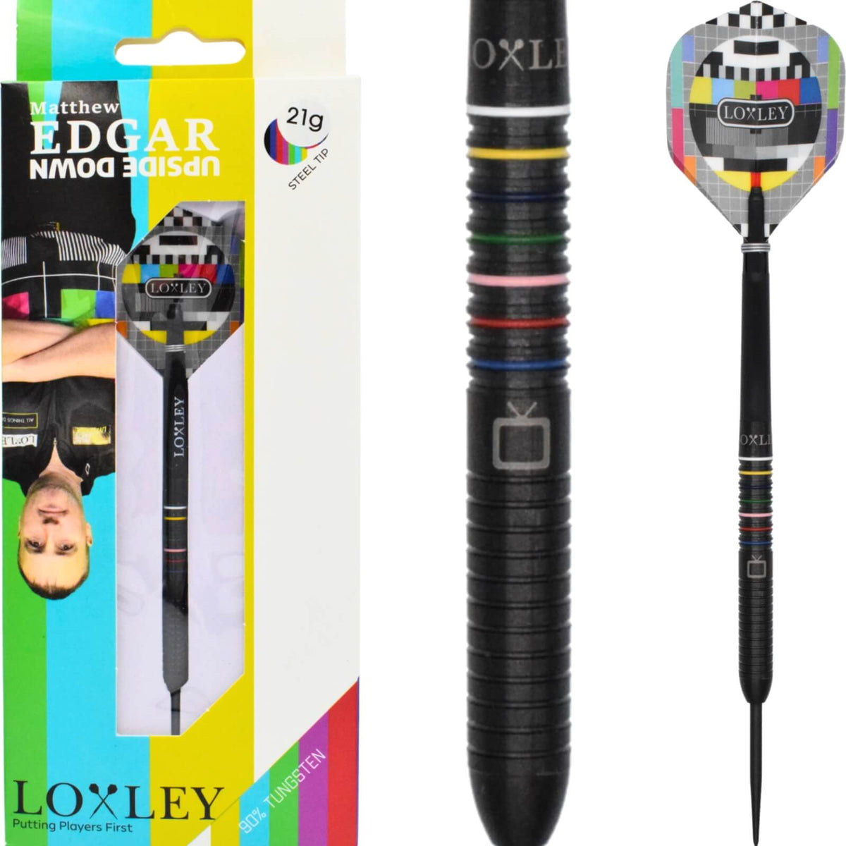 Darts - Loxley - Matthew Edgar Upside Down Darts - Steel Tip - 90% Tungsten - 21g 23g 