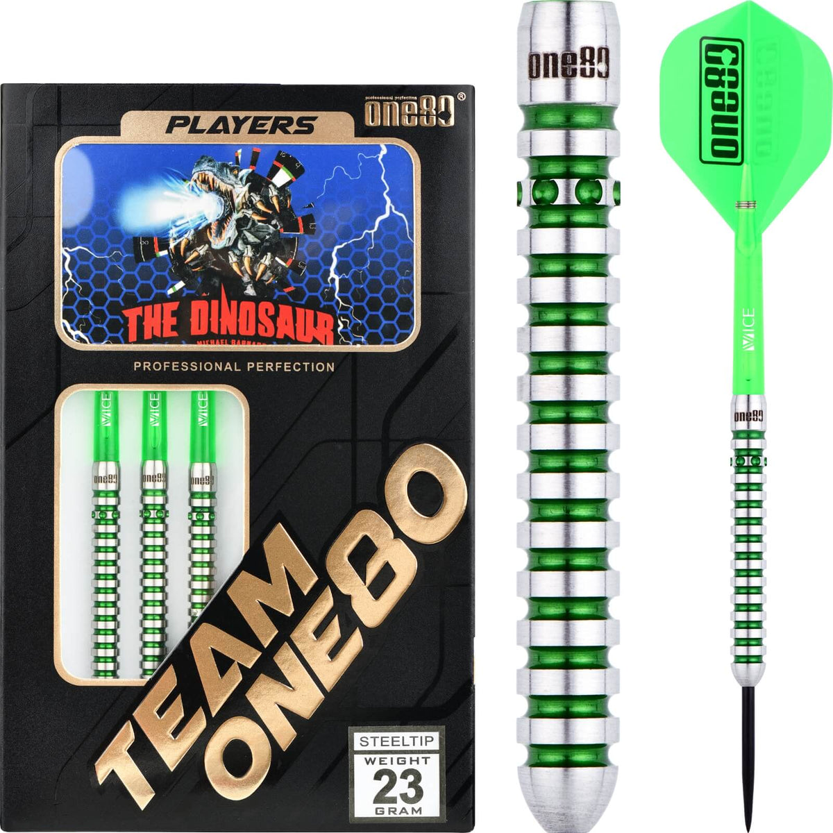 Darts - One80 - Michael Barnard Darts - Steel Tip - 90% Tungsten - 23g 