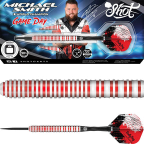 Shot - Michael Smith Game Day Darts - 90% Tungsten - 21g 22g 23g 24g 25g 26g -